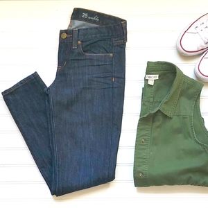 J Crew Toothpick Ankle Jeans